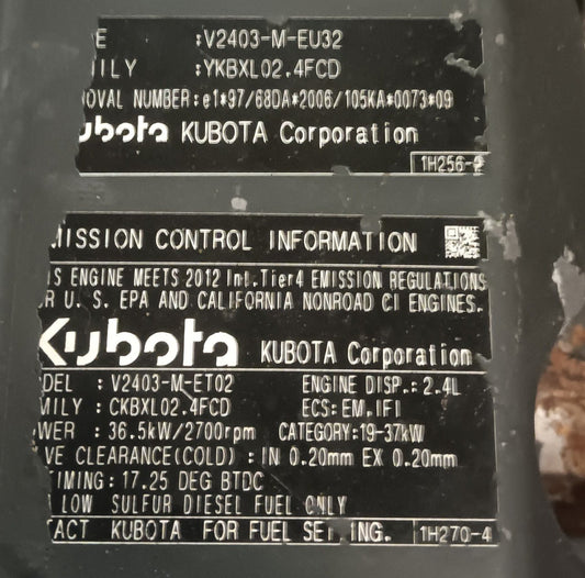 2012 KUBOTA V2403 M ET02 Engine Assembly
