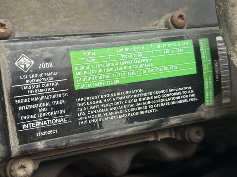 2008 INTERNATIONAL Maxxforce 5 Engine Assembly