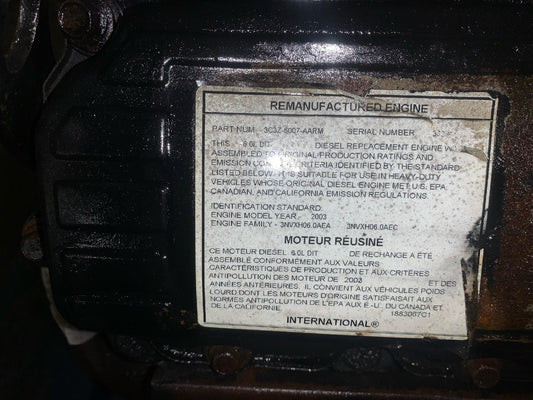2003 FORD 6.0L Engine Assembly