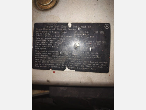 2005 MERCEDES-BENZ 6.4L 0M906LA Engine Assembly