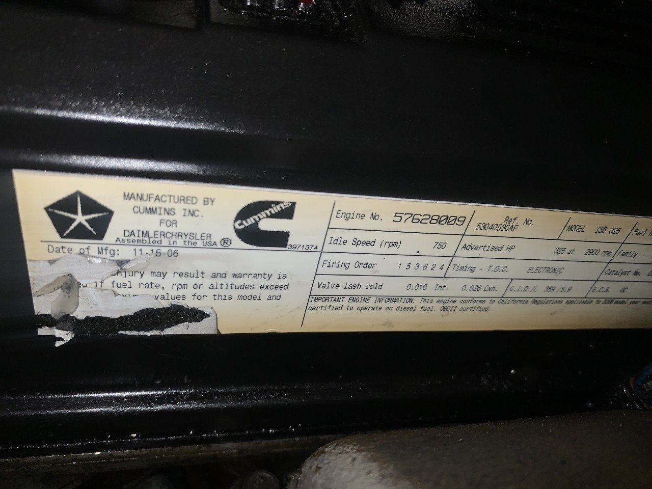 2007 DODGE RAM Engine Assembly