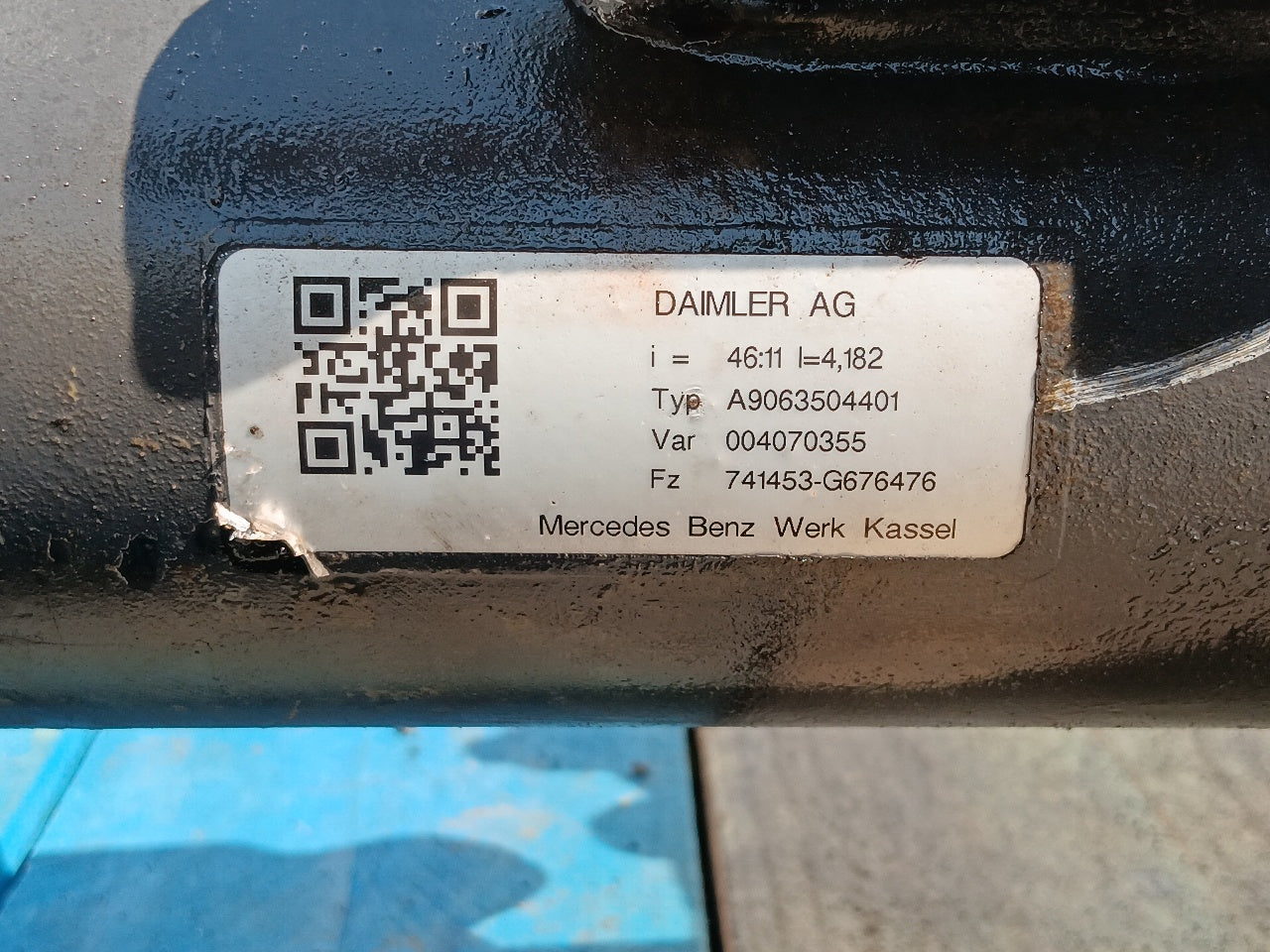 2012 MERCEDES-BENZ Sprinter Rear Axle Assembly