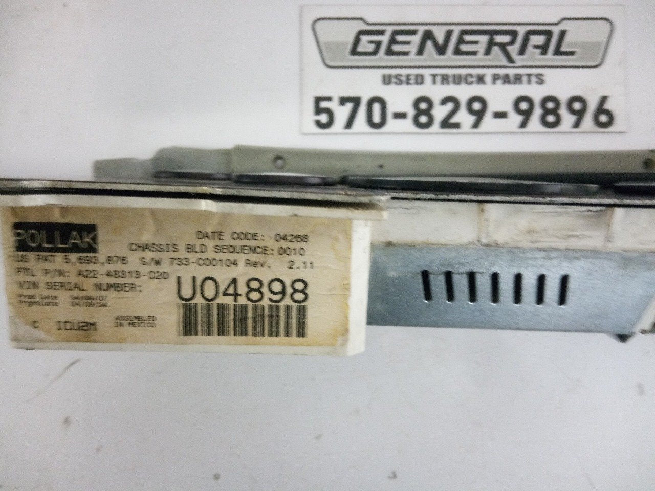 2005 FREIGHTLINER CENTURY 120 Dashboard