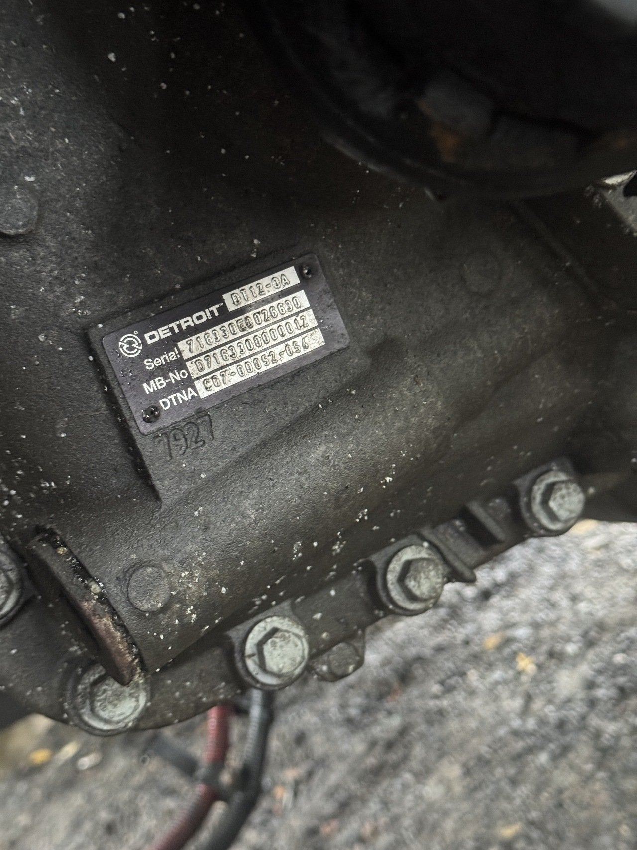 2017 DETROIT DIESEL DT12-OA Transmission Assembly
