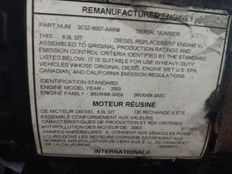 2003 FORD F - 250 Engine Assembly