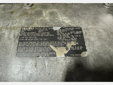 2016 ISUZU 4HK1TC Engine Assembly