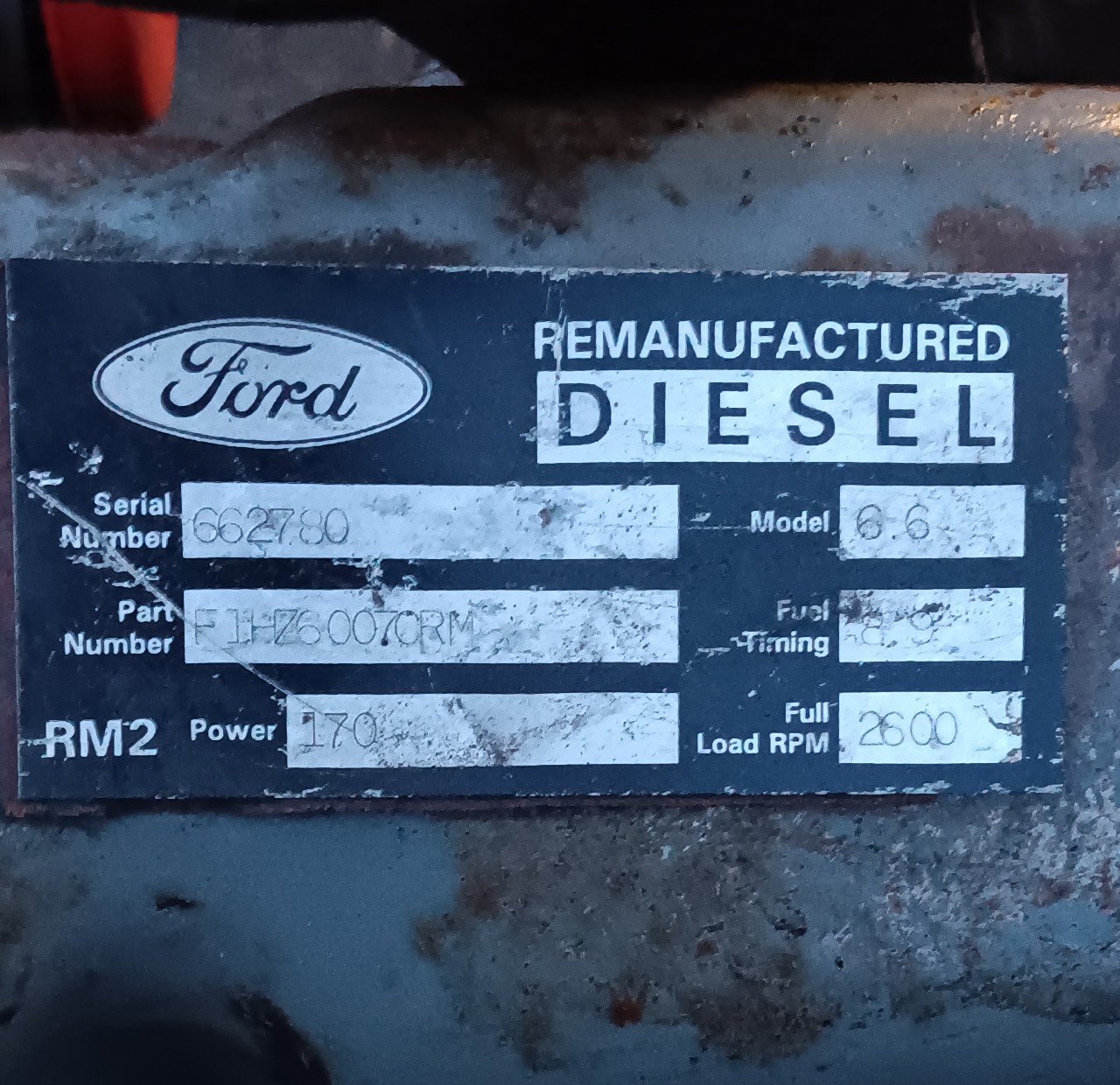 1991 FORD F-700 Engine Assembly