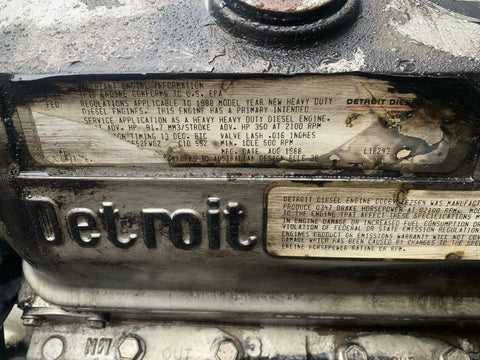 1988 DETROIT DIESEL 6V-92TA Engine Assembly