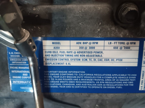 2008 FORD Powerstroke Engine Assembly
