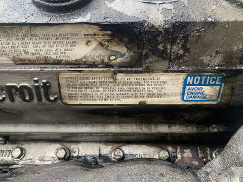 1988 DETROIT DIESEL 6V-92TA Engine Assembly