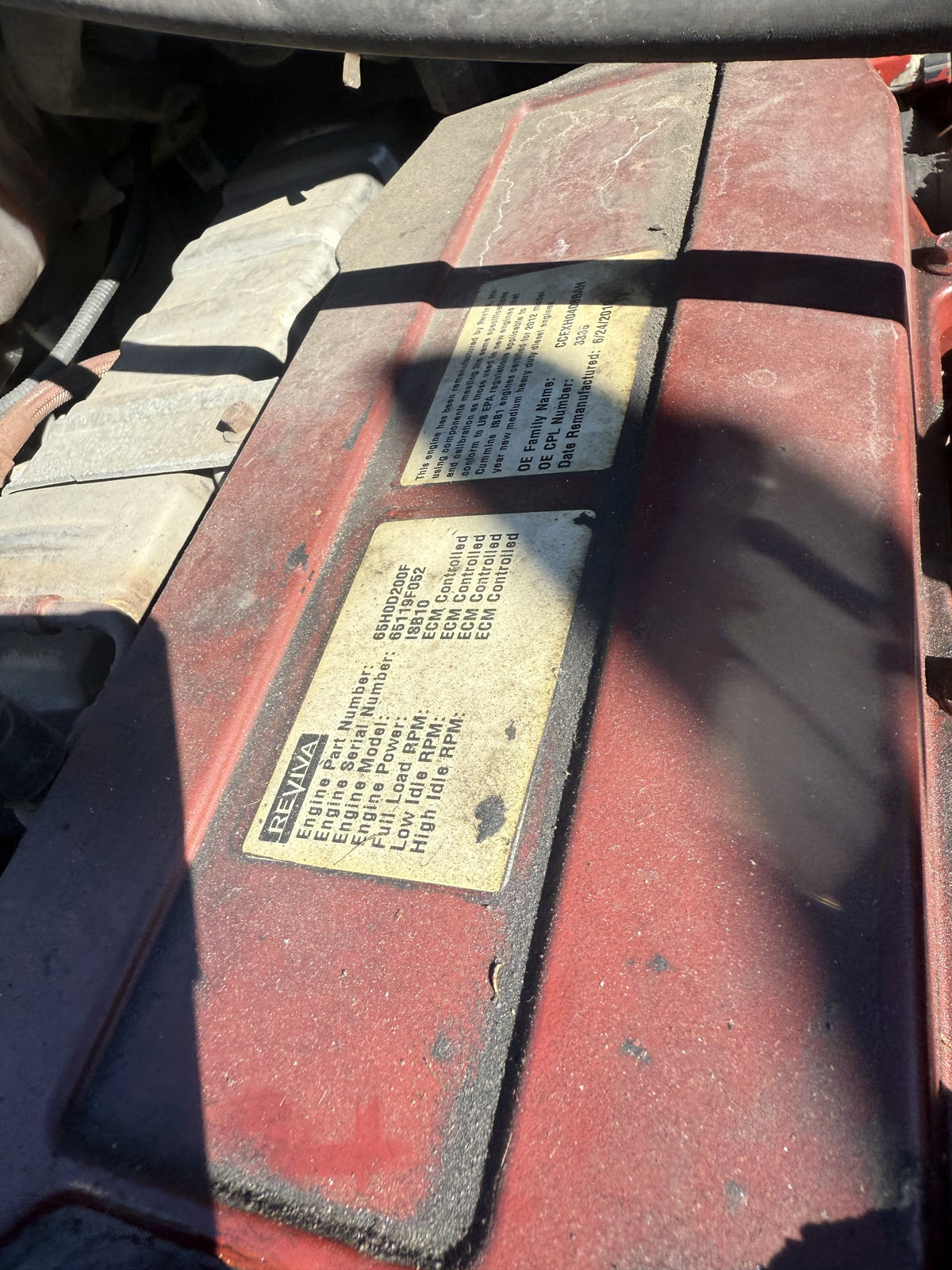 2012 CUMMINS ISB6.7 220 Engine Assembly