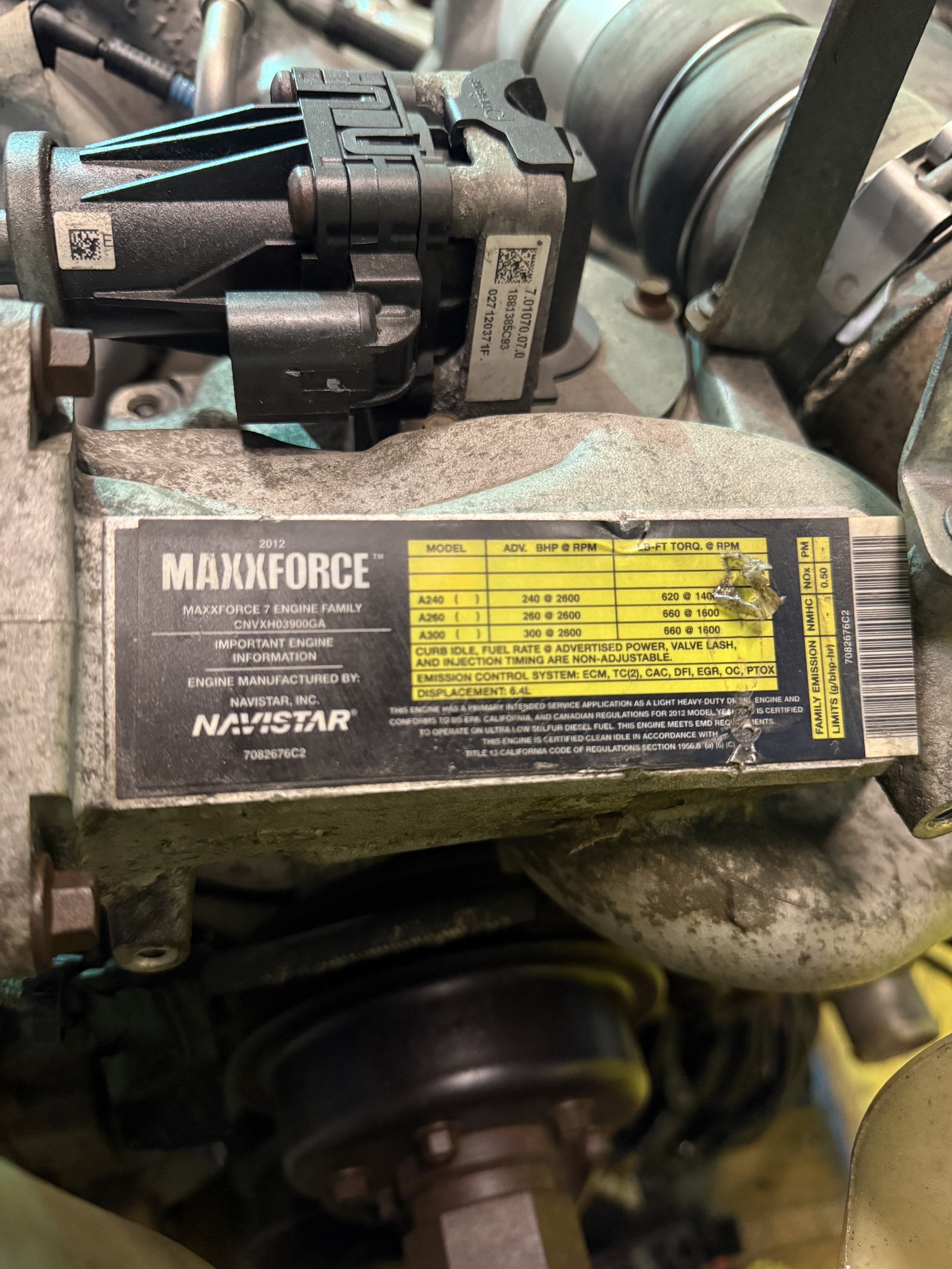 2012 INTERNATIONAL MAXXFORCE 7 CNVXH03900GA Engine Assembly