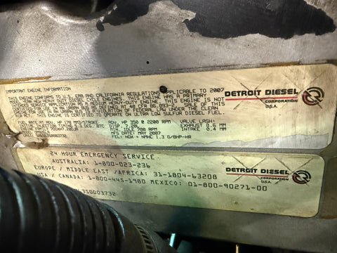 2007 DETROIT DIESEL 7DDXH7.28DJA Engine Assembly